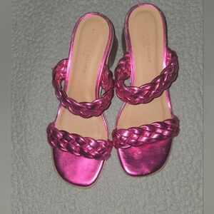 Rock & Candy Metallic Pink Braided Sandals